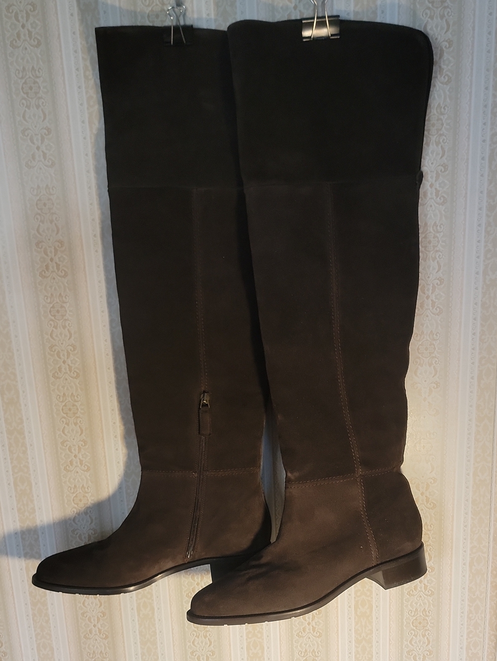 Aquatalia Brown Leather Boots Size 12 Over the Knee